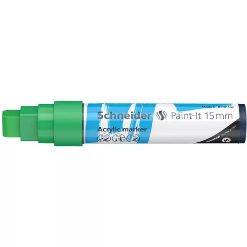 Dekormarker, akril, 15 mm, SCHNEIDER "Paint-It 330", zöld