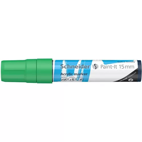 Dekormarker, akril, 15 mm, SCHNEIDER "Paint-It 330", zöld