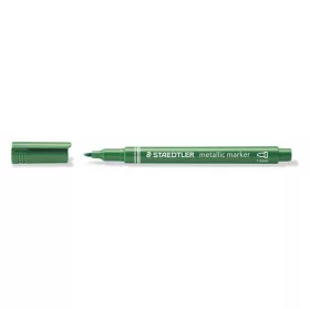   Dekormarker, 1-2 mm, kúpos, STAEDTLER "8323", metálzöld