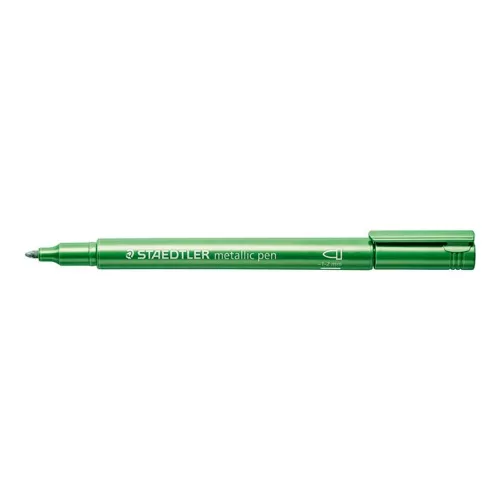 Dekormarker, 1-2 mm, kúpos, STAEDTLER "8323", metálzöld