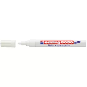   Gumijelölő marker, 2-4 mm, kúpos, EDDING "8050", fehér