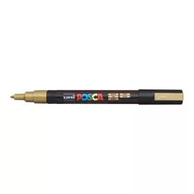 Dekormarker, 0,9-1,3 mm, UNI "Posca PC-3M", arany