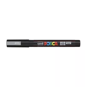 Dekormarker, 0,9-1,3 mm, UNI "Posca PC-3M", ezüst