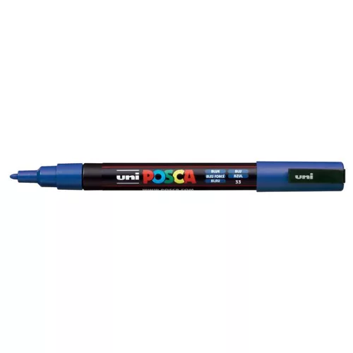 Dekormarker, 0,9-1,3 mm, UNI "Posca PC-3M", kék