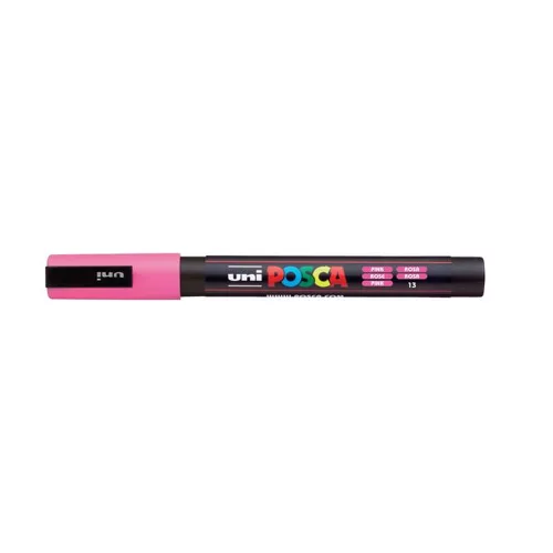 Dekormarker, 0,9-1,3 mm, UNI "Posca PC-3M", rózsaszín