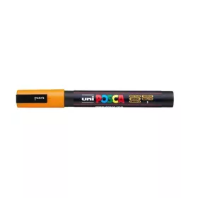   Dekormarker, 0,9-1,3 mm, UNI "Posca PC-3M", ragyogó sárga