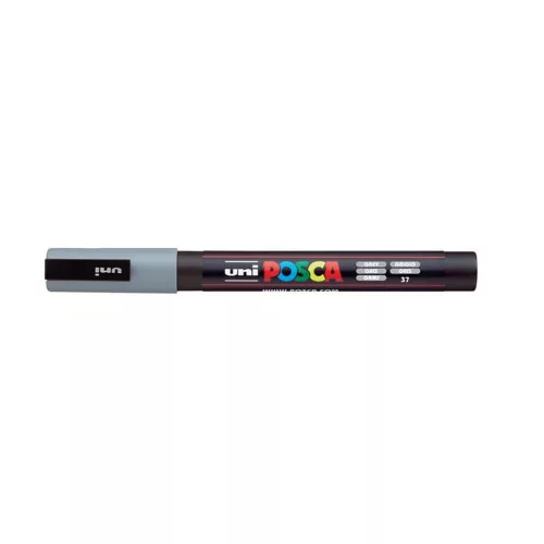 Dekormarker, 0,9-1,3 mm, UNI "Posca PC-3M", szürke