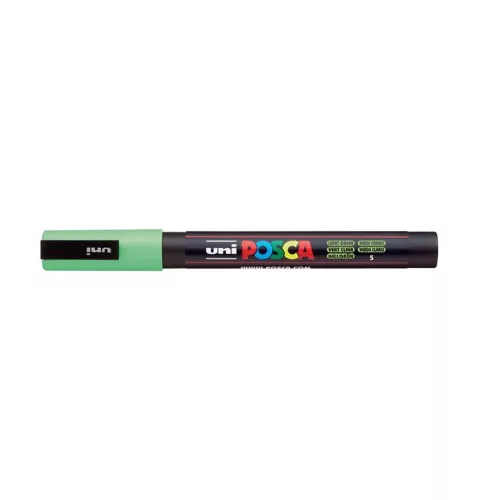 Dekormarker, 0,9-1,3 mm, UNI "Posca PC-3M", világoszöld