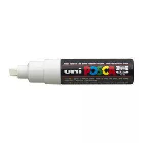   Dekormarker, 8 mm, vágott, UNI "Posca PC-8K", fehér