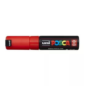   Dekormarker, 8 mm, vágott, UNI "Posca PC-8K", piros