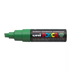   Dekormarker, 8 mm, vágott, UNI "Posca PC-8K", zöld