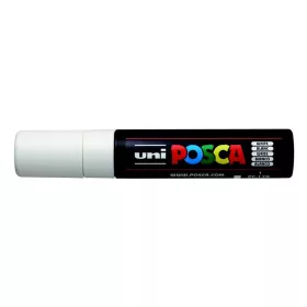   Dekormarker, 15 mm, vágott, UNI "Posca PC-17K", fehér