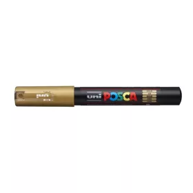 Dekormarker, 0,7-1,0 mm, UNI "Posca PC-1M", arany