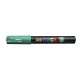Dekormarker, 0,7-1,0 mm, UNI "Posca PC-1M", zöld