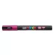 Dekormarker, 0,9-1,3 mm, UNI "Posca PC-3M", fukszia