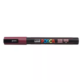   Dekormarker, 0,9-1,3 mm, UNI "Posca PC-3M", vörösbor