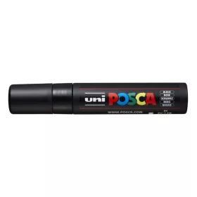   Dekormarker, 15 mm, vágott, UNI "Posca PC-17K", fekete