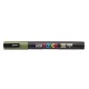 Dekormarker, 0,9-1,3 mm, UNI "Posca PC-3M", khaki