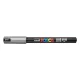 Dekormarker, 0,7 mm, UNI "Posca PC-1MR", ezüst