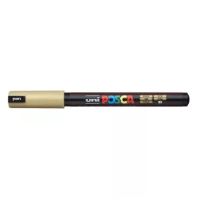Dekormarker, 0,7 mm, UNI "Posca PC-1MR", arany
