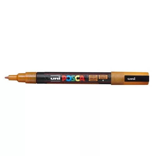 Dekormarker, 0,9-1,3 mm, UNI"Posca PC-3ML", fényes narancs