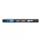 Dekormarker, 0,9-1,3 mm, UNI"Posca PC-3ML", fényes világoskék