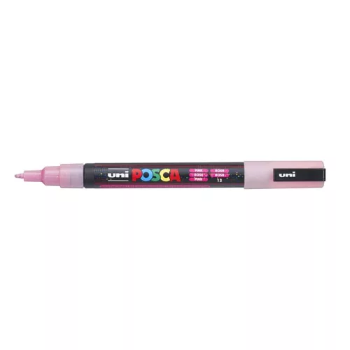 Dekormarker, 0,9-1,3 mm, UNI"Posca PC-3ML", fényes rózsaszín