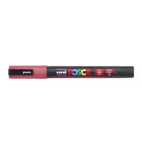   Dekormarker, 0,9-1,3 mm, UNI"Posca PC-3ML", fényes piros