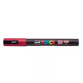   Dekormarker, 0,9-1,3 mm, UNI "Posca PC-3M", sötétpiros