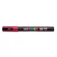 Dekormarker, 0,9-1,3 mm, UNI "Posca PC-3M", sötétpiros