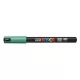 Dekormarker, 0,7 mm, UNI "Posca PC-1MR", zöld