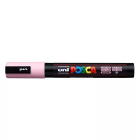   Dekormarker, 1,8-2,5 mm, UNI "Posca PC-5M", világos rózsaszín