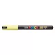 Dekormarker, 0,7 mm, UNI "Posca PC-1MR", napsárga