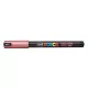Dekormarker, 0,7 mm, UNI "Posca PC-1MR", metálpiros