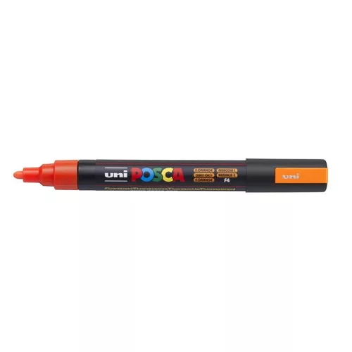Dekormarker, 1,8-2,5 mm, UNI "Posca PC-5M", fluor narancs