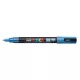 Dekormarker, 0,9-1,3 mm, UNI "Posca PC-3ML", fényes kék
