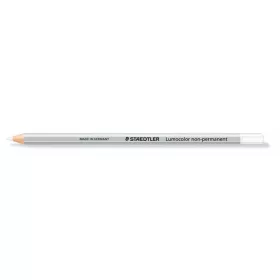   Jelölőceruza, hatszögletű, mindenre író, lemosható (omnichrom), STAEDTLER "Lumocolor 108", fehér