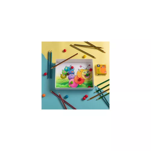 Színes ceruza készlet, háromszögletű, STAEDTLER "Noris Colour 187", 36 különböző szín