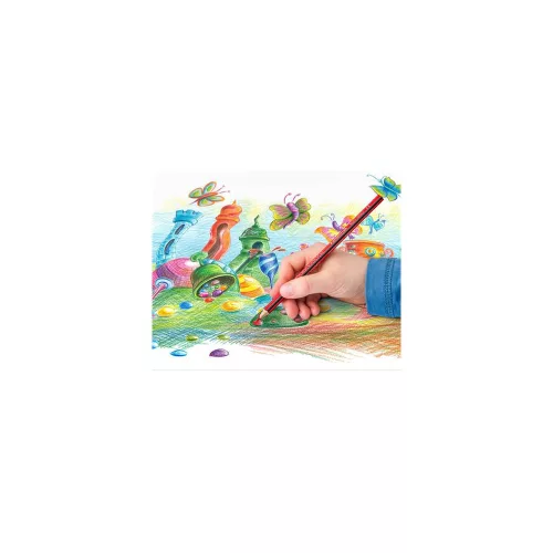 Színes ceruza készlet, háromszögletű, STAEDTLER "Noris Colour 187", 24 különböző szín
