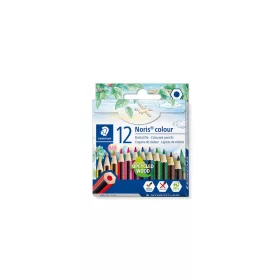   Színes ceruza készlet, hatszögletű, félhosszú, STAEDTLER "Noris Colour 185", 12 különböző szín