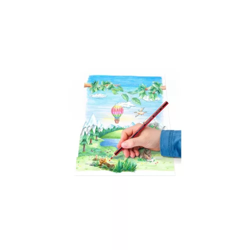 Színes ceruza készlet, hatszögletű, STAEDTLER "Noris Colour 185", 24 különböző szín