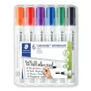 Táblamarker készlet, 2 mm, kúpos, STAEDTLER "Lumocolor® 351", 6 különböző szín