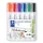 Táblamarker készlet, 2 mm, kúpos, STAEDTLER "Lumocolor® 351", 6 különböző szín