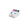 Táblamarker készlet, 2 mm, kúpos, STAEDTLER "Lumocolor® 351", 6 különböző szín