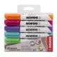 Tábla- és flipchart marker készlet, 3 mm, kúpos, KORES "K-Marker XW1", 6 különböző szín