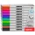 Tábla- és flipchart marker készlet, 1-3 mm kúpos, KORES "K-Marker W1", 10 különböző szín