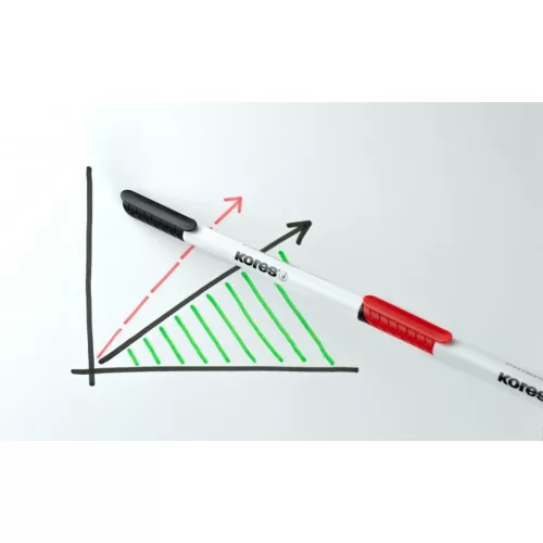 Tábla- és flipchart marker készlet, 1-3 mm kúpos, KORES "K-Marker W1", 6 különböző szín