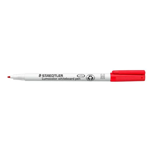 Táblamarker, 1 mm, M, kúpos, STAEDTLER "Lumocolor 301", piros