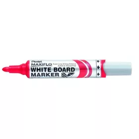   Táblamarker, 2,5 mm, kúpos, PENTEL "Maxiflo MWL5M", piros