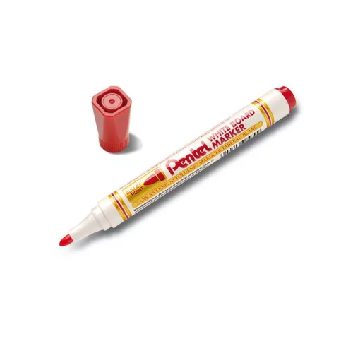 Táblamarker, 4,2 mm, kúpos hegy, PENTEL, piros